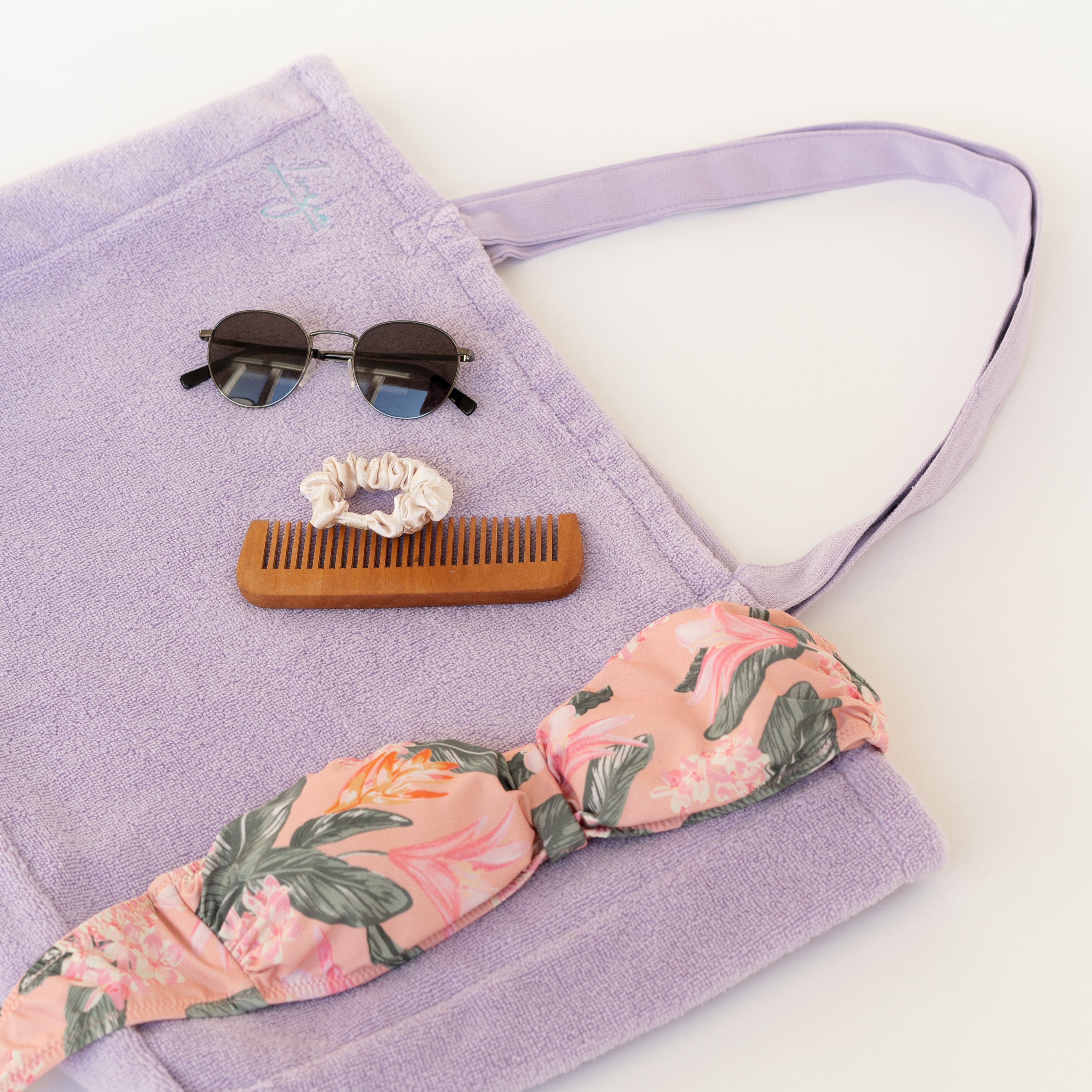 Luzia Cotton Terry Tote Bag - Lilac