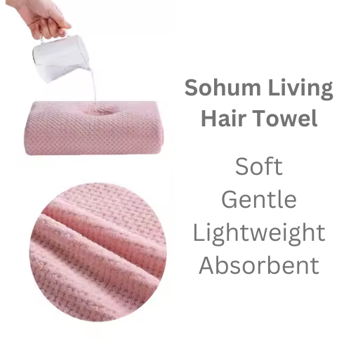 Hair Towel – Ultra Soft, Lightweight, Super Absorbent (Gray)