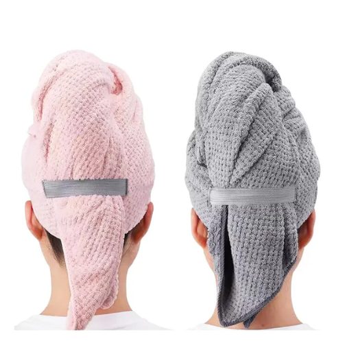 Hair Towel – Ultra Soft, Lightweight, Super Absorbent (Pink)
