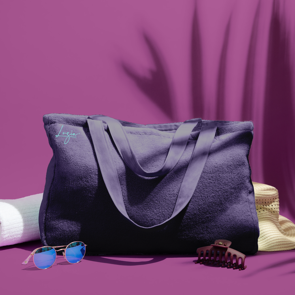 Luzia Cotton Terry Tote Bag - Navy