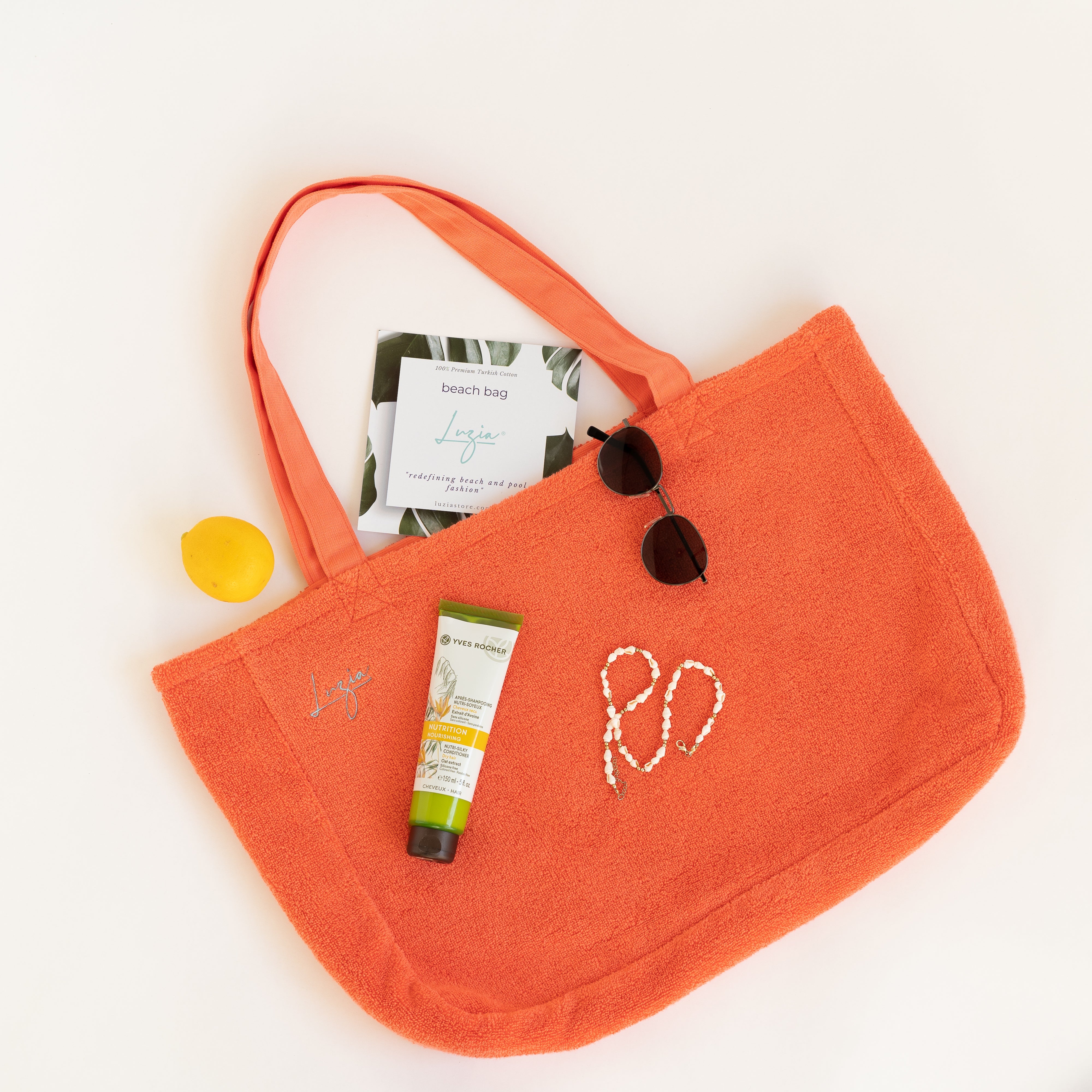 Luzia Cotton Terry Tote Bag - Navy