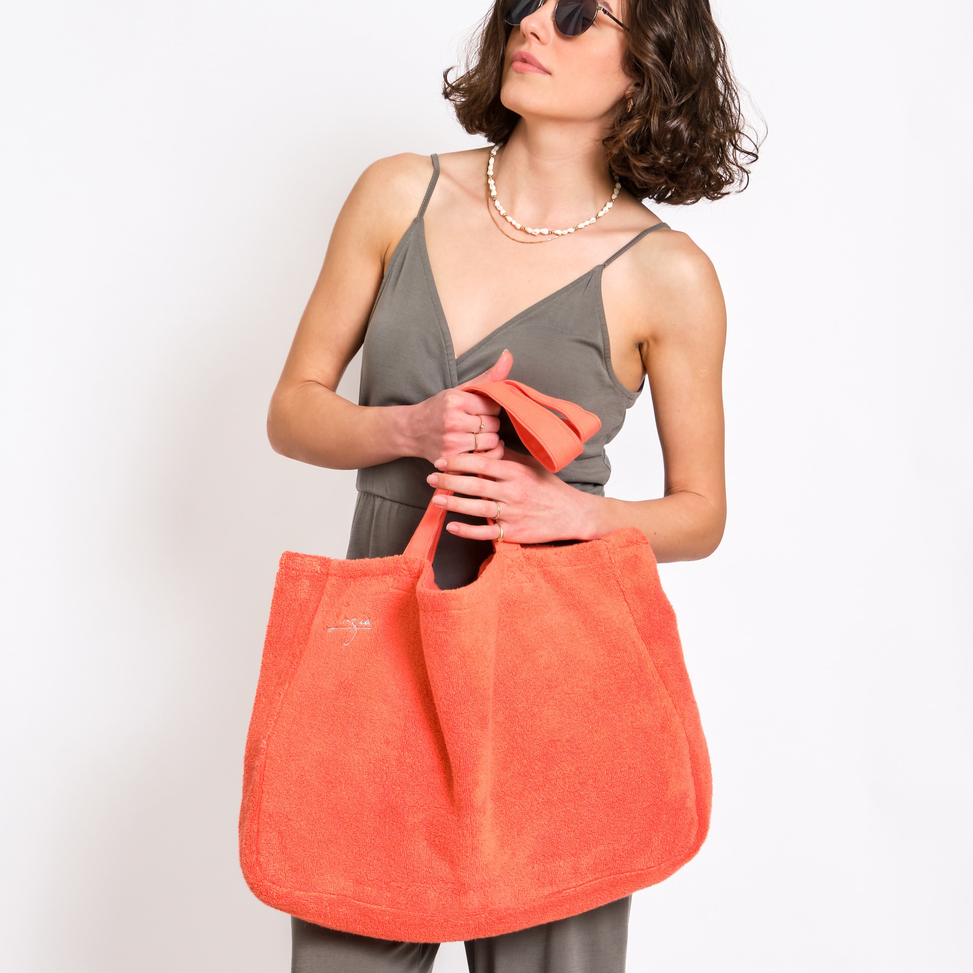 Luzia Cotton Terry Tote Bag - Navy