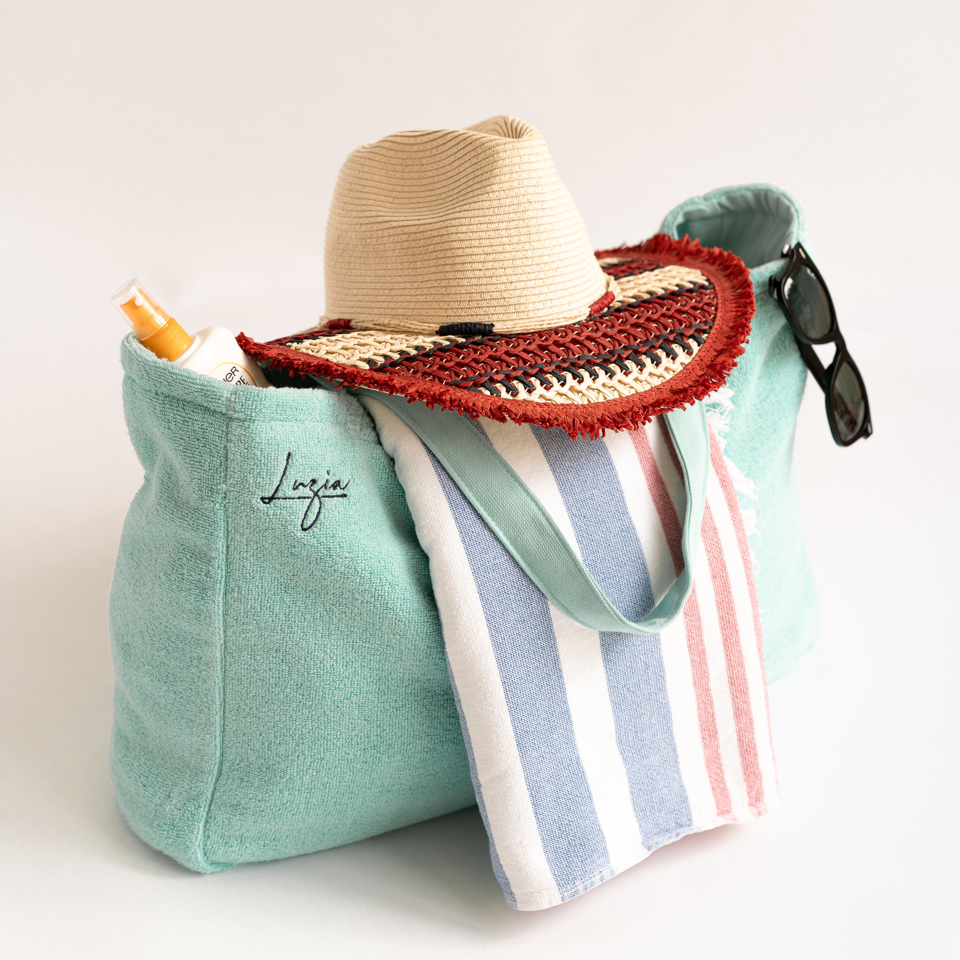 Luzia Cotton Terry Tote Bag - Navy