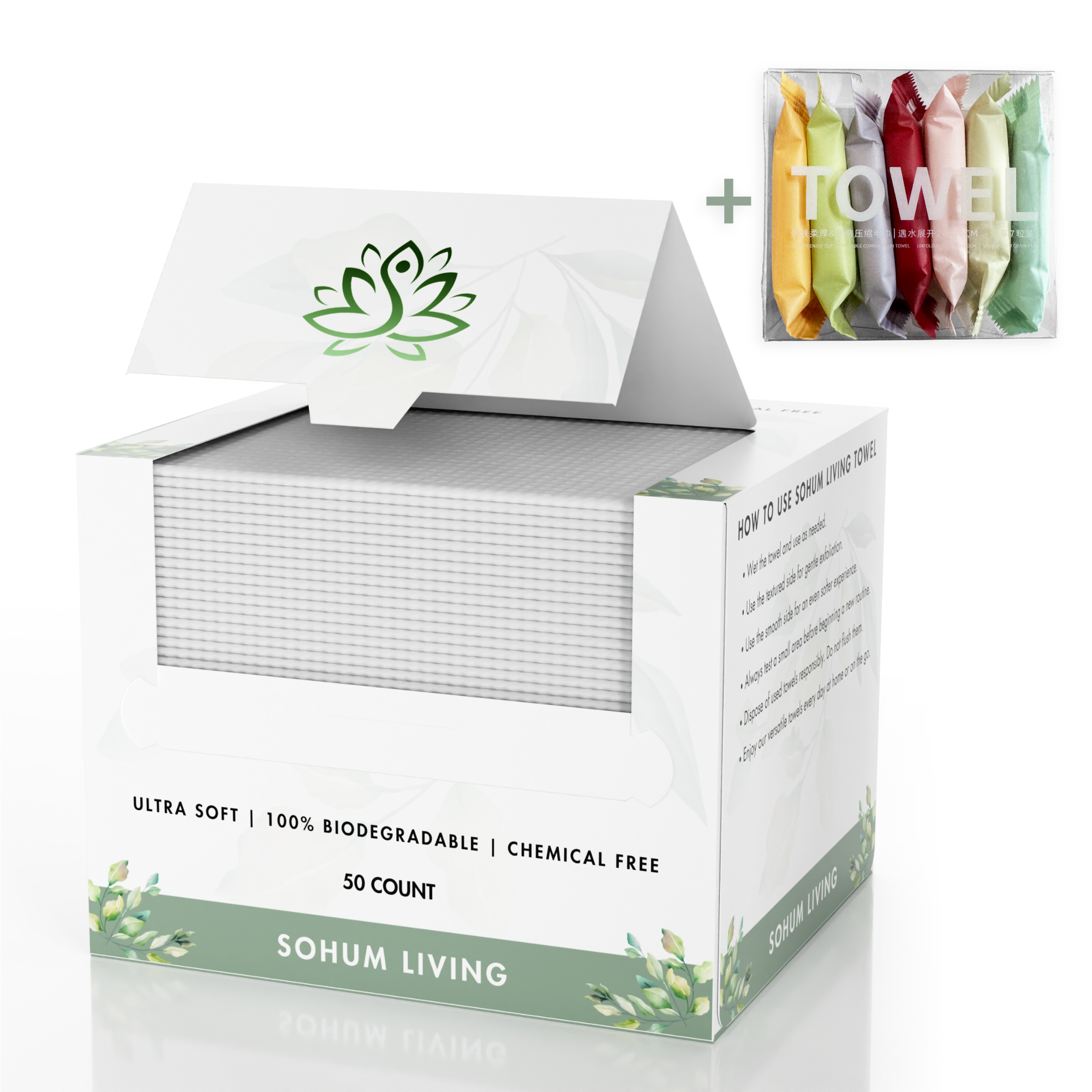Ultrasoft Biodegradable Face Cloths Plus- Portable Bundle